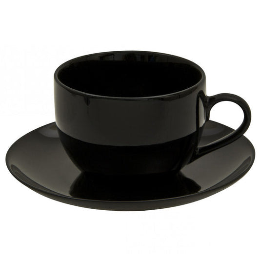 Cup Saucer Set 6pcs - Black